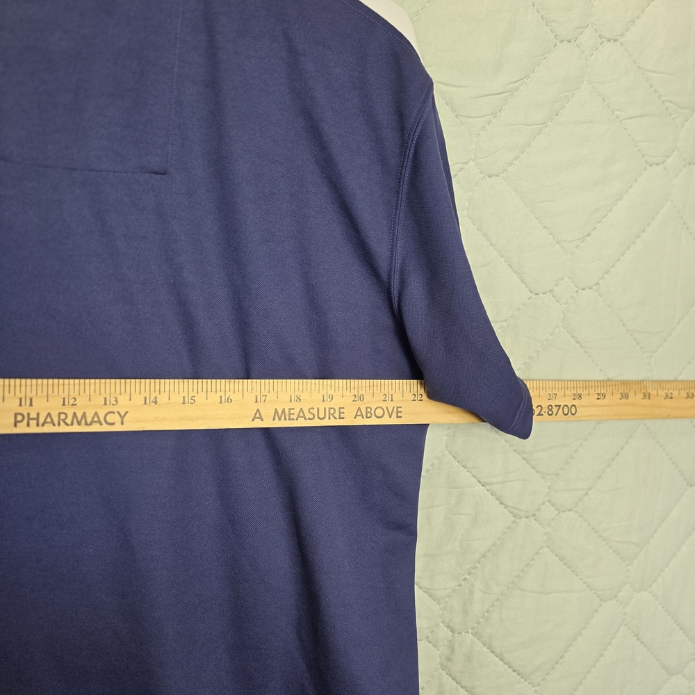 Dallas Cowboys Pullover Shirt Short Sleeve Polyester Knit Button Collar Size L - Picture 8 of 9